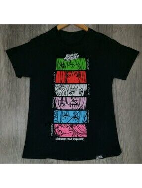 Broken Promises Choose Your Fighter Anime Graphic T-Shirt Black XS #14